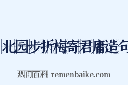 北园步折梅寄君庸造句是什么意思的图片